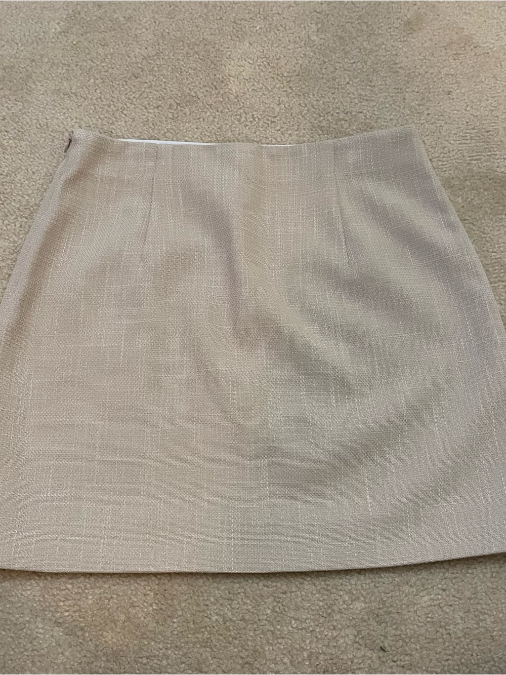 H&M Light Beige Mini Skirt - Clean Tailored Look